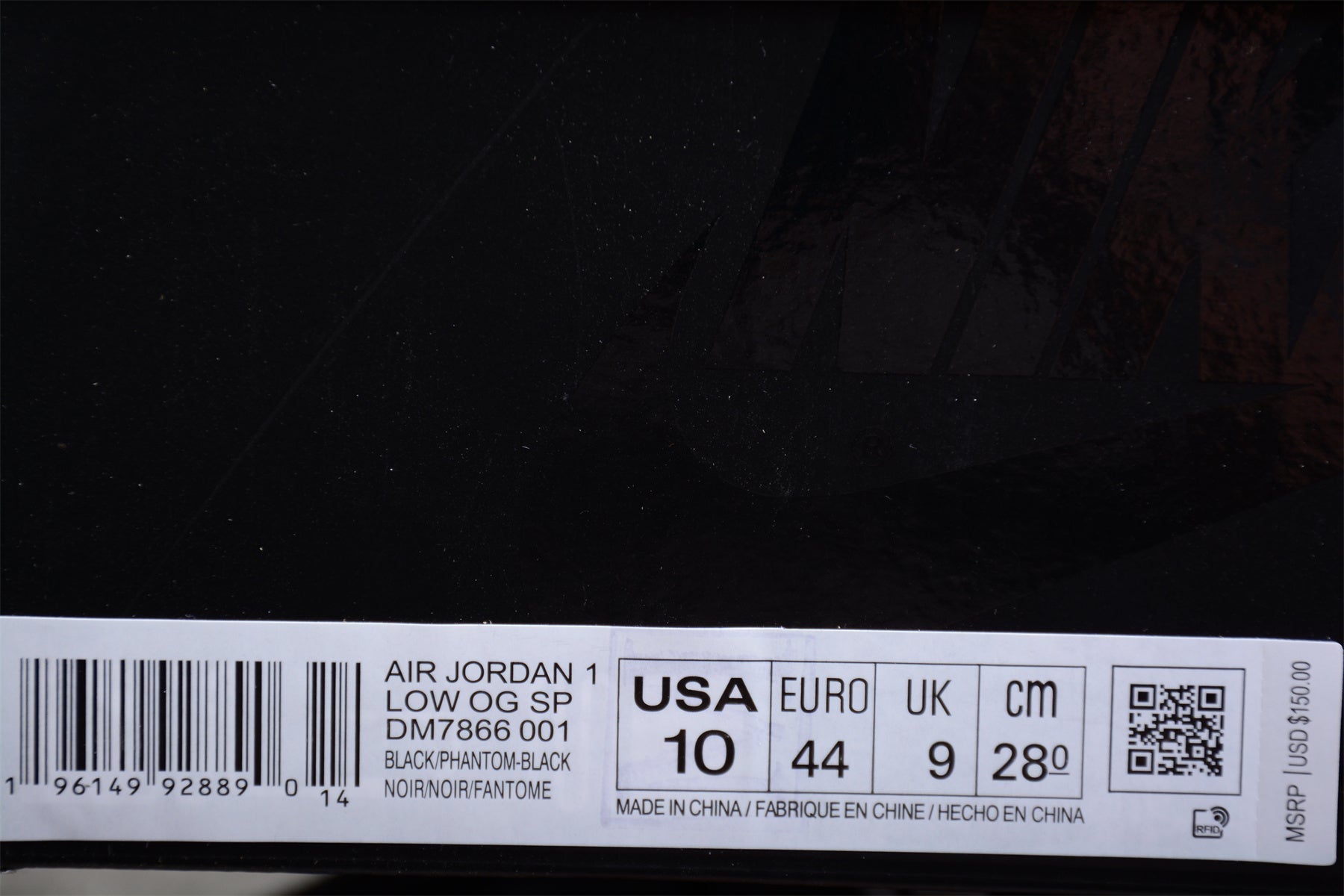 Jordan 1 Retro Low OG SP Travis Scott Black Phantom