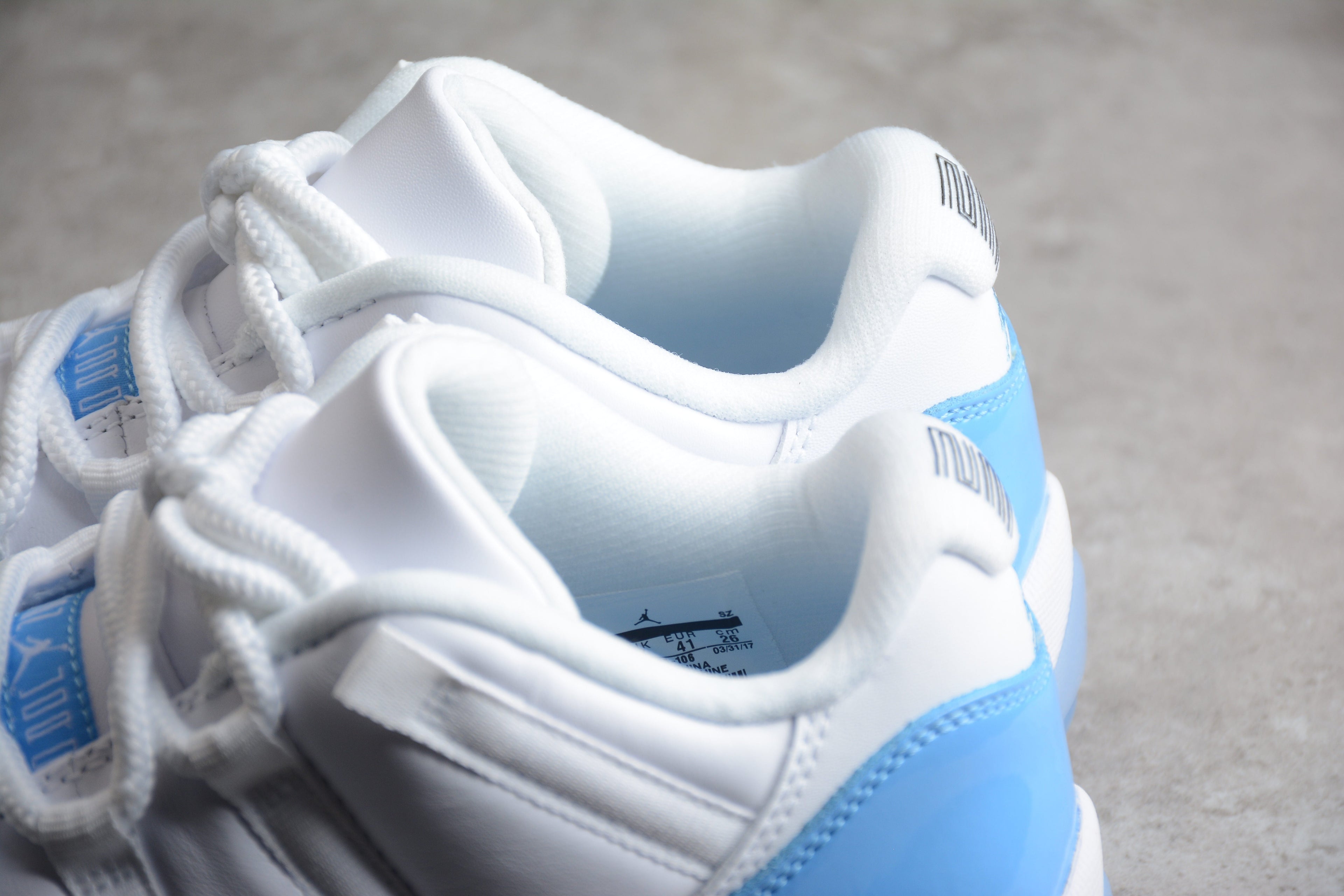 AJ 11 Low  " White & University Blue "