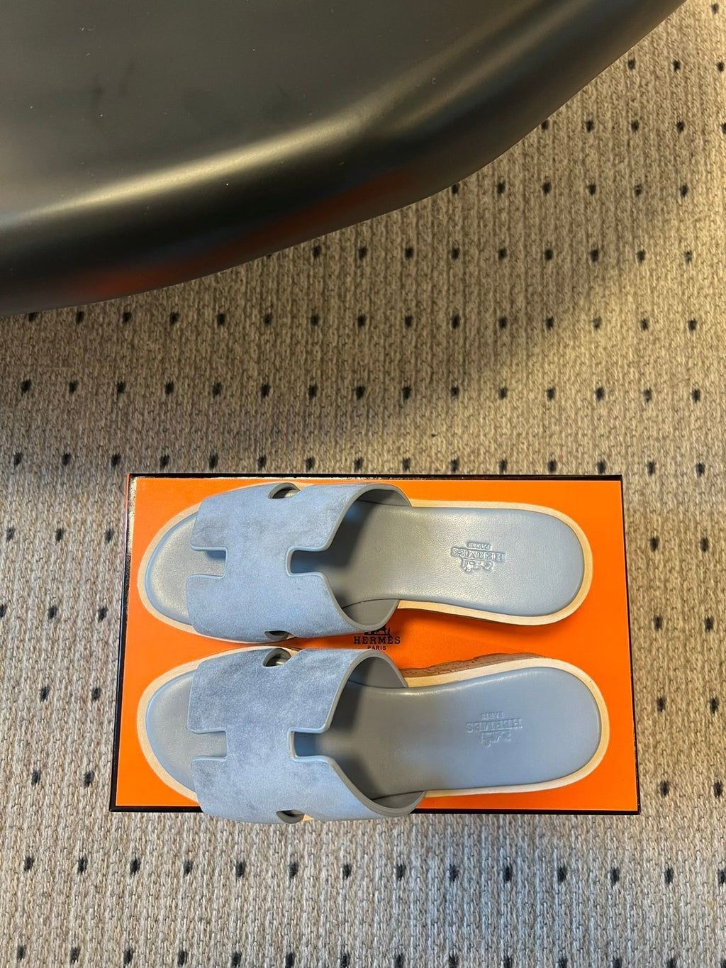 HERMES EZE SANDAL PLATFORM 85 MM IN TEAL BLUE SUEDE