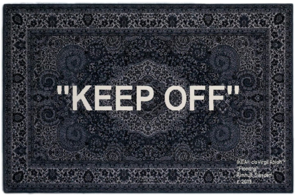 Virgil Abloh x IKEA KEEP OFF Rug - Grey/White, 200 x 300 cm