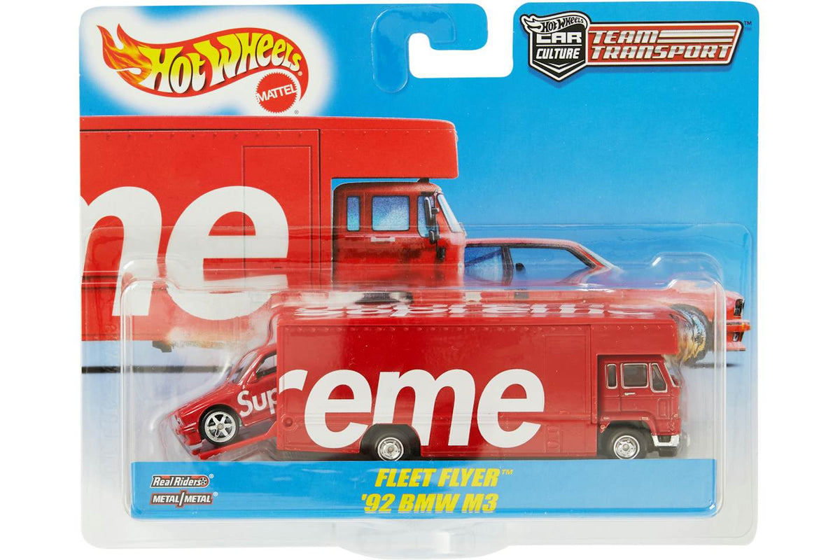 Supreme x Hot Wheels Fleet Flyer & 1992 BMW M3 Vehicle Set - Red