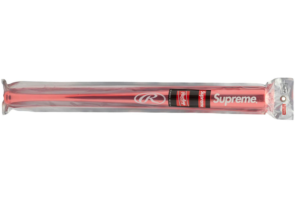 Supreme Rawlings Chrome Maple Wood Baseball Bat - Red