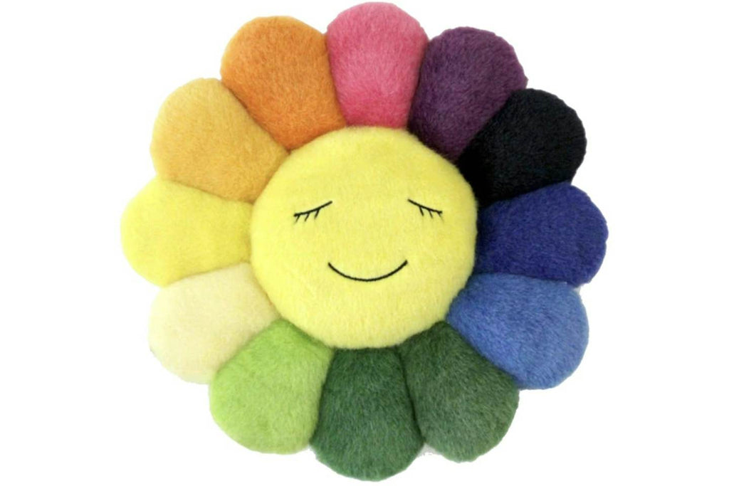 Takashi Murakami Flower Plush - Rainbow/Yellow, 30 cm