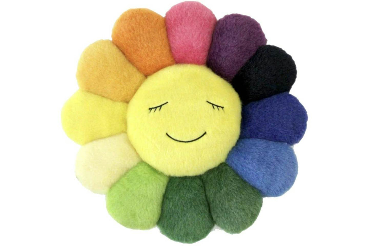Takashi Murakami Flower Plush - Rainbow/Yellow, 30 cm