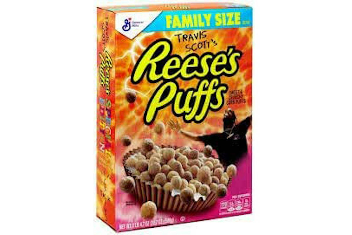 Travis Scott x Reese's Puffs Family-Size Cereal Box Collectible - Not for Consumption