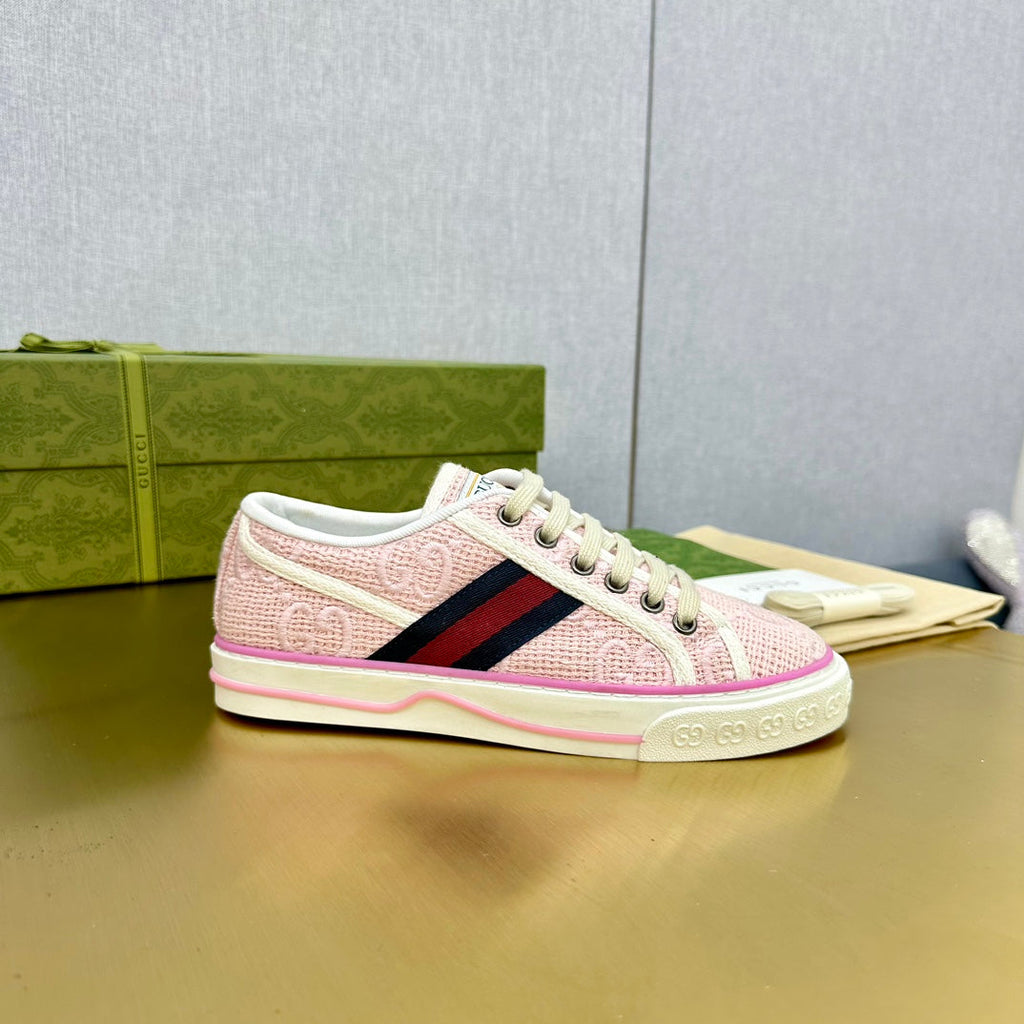 GUCCI TENNIS 1977 TRAINER LIGHT PINK CANVAS