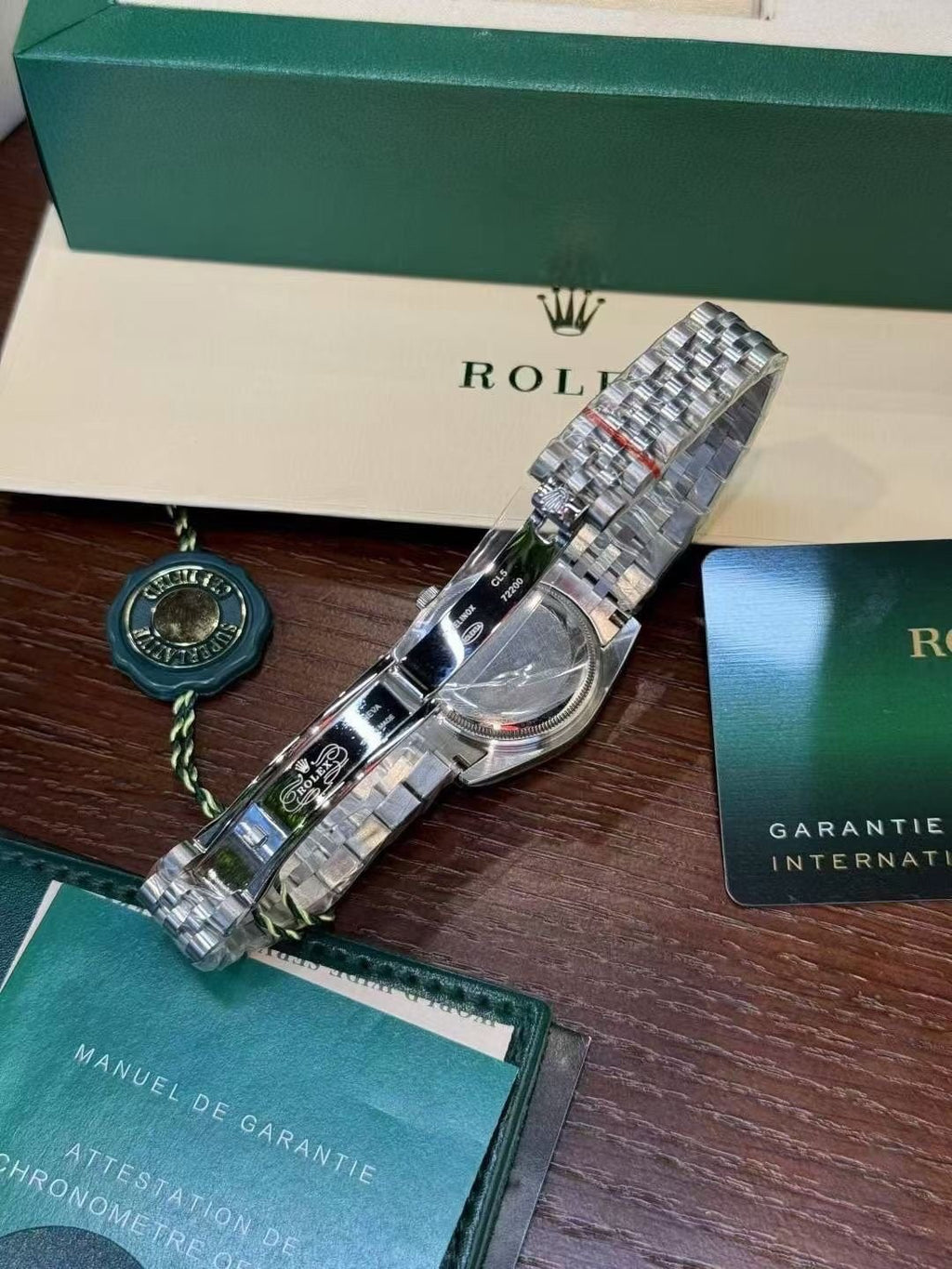 Rolex Iridescent Dial Metal Bracelet Watch