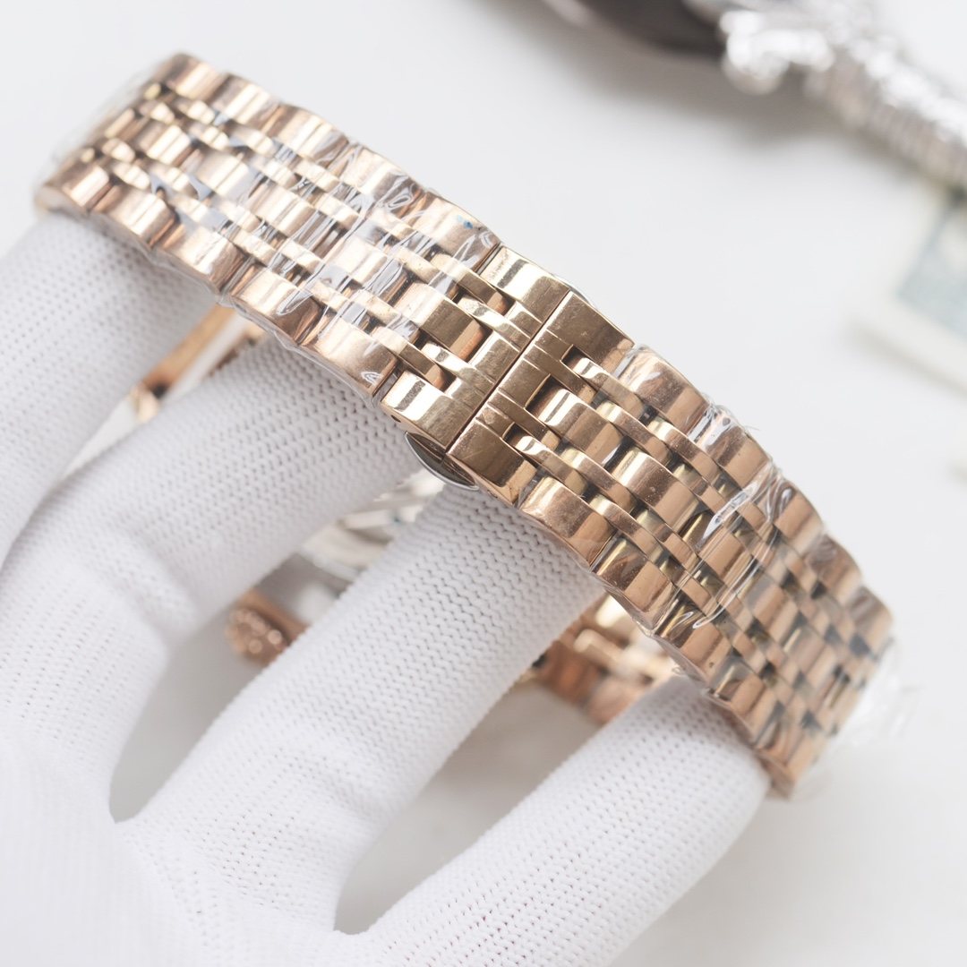 Patek Philippe Rose Gold Green Dial Bracelet Watch