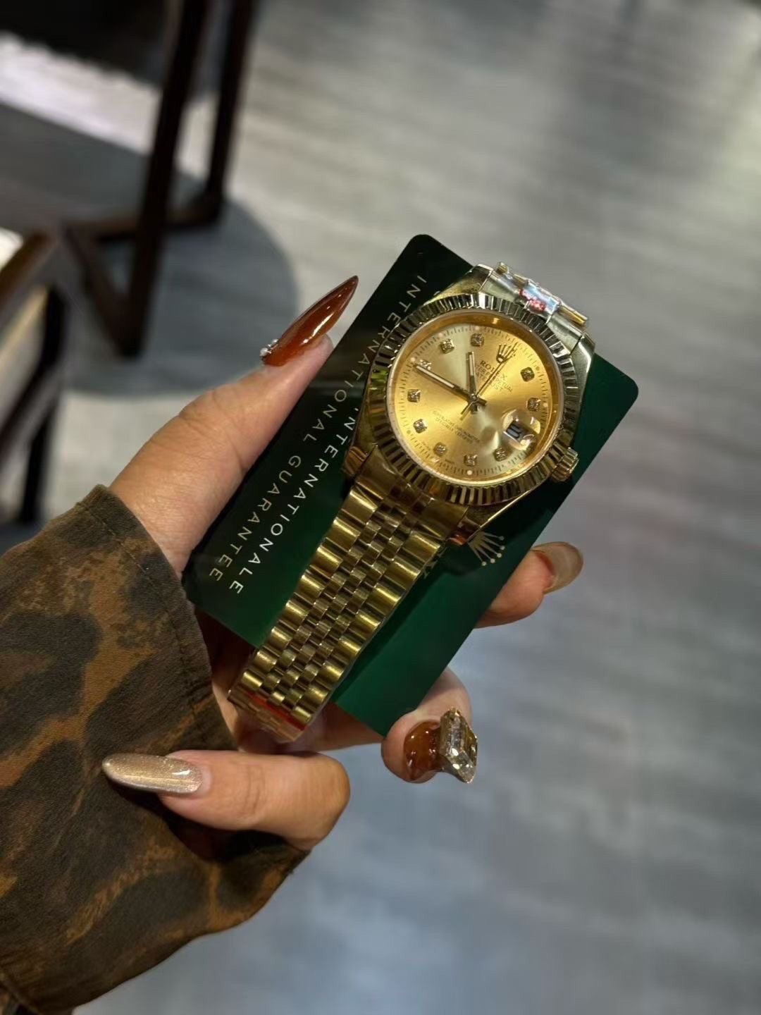 Rolex Gold-Tone Champagne Dial Watch