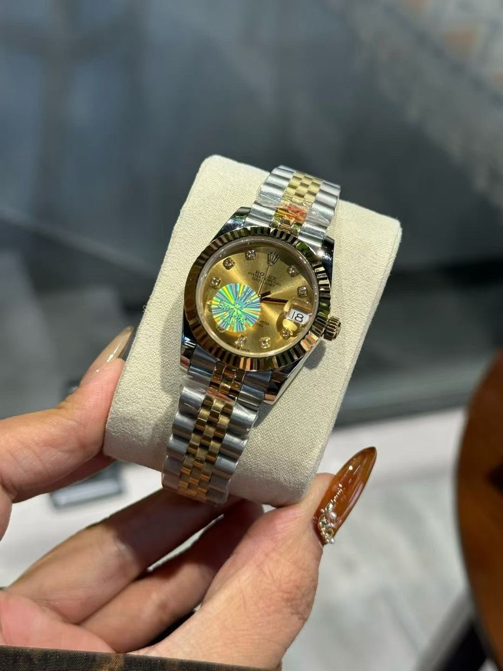 Rolex Gold Dial Two-Tone Watch