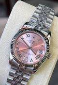 Rolex Pink Dial Bracelet Watch