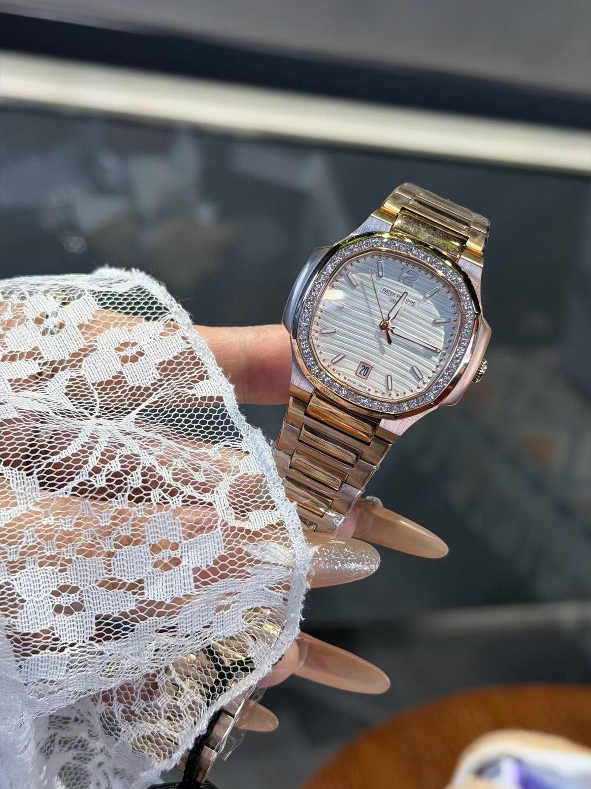 Patek Philippe White Dial Bracelet Watch