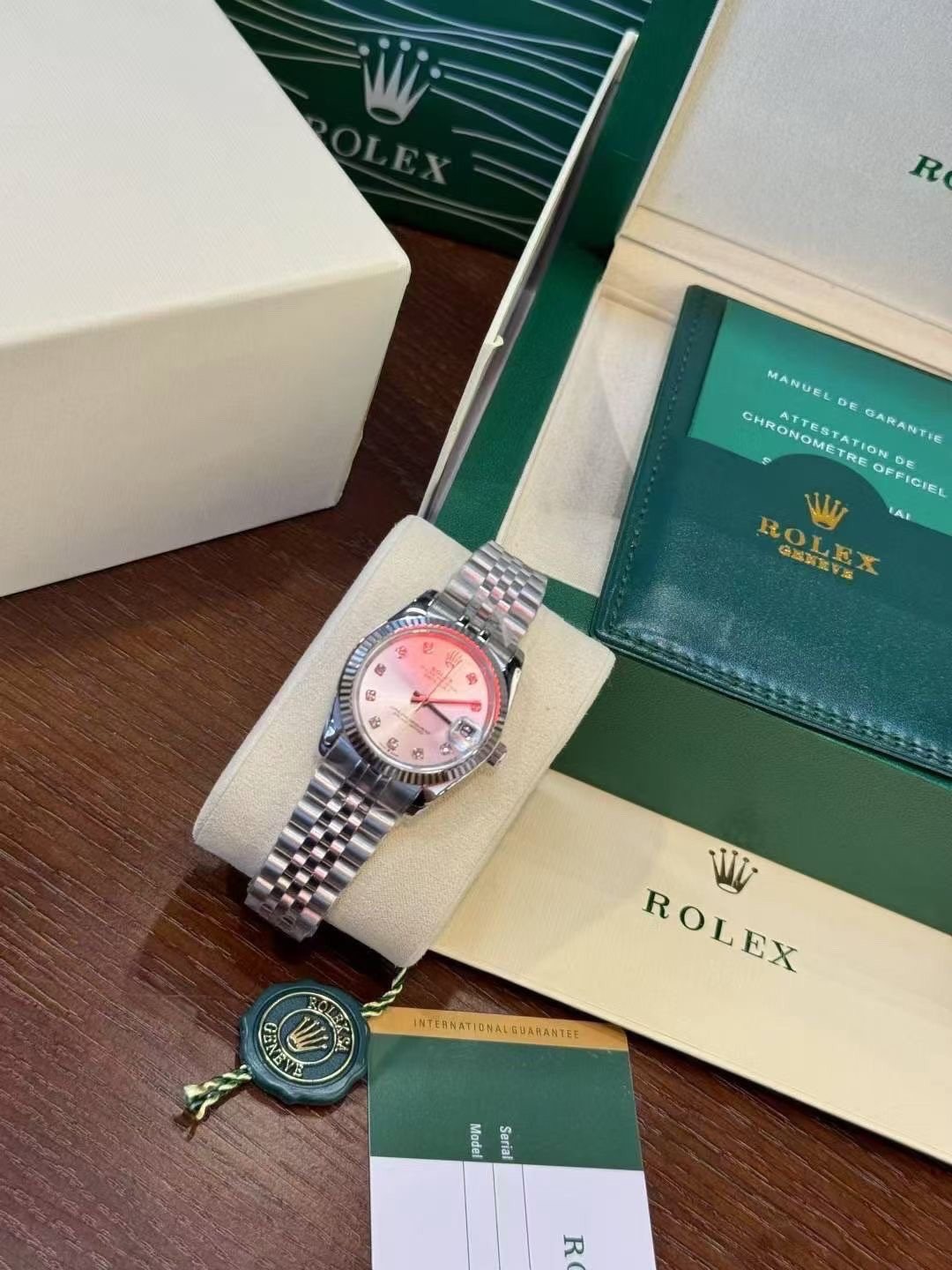 Rolex White Mother-of-Pearl Dial Watch