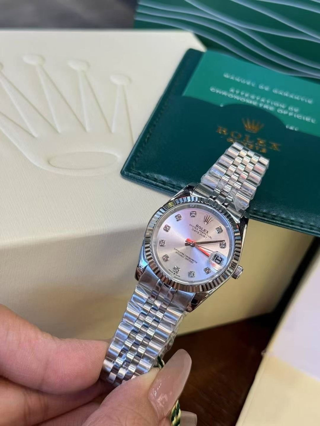Rolex White Mother-of-Pearl Dial Watch
