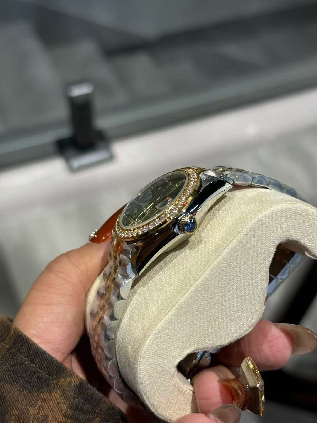 Rolex Green Dial Two-Tone Bracelet Watch