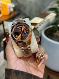 Rolex Brown Dial Two-Tone Watch